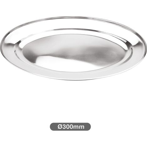Bandeja para servir ovalada acero inox 35cm (1/4)
