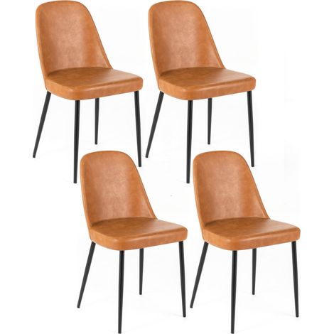 Set 4 Sedie 52x45xH85 cm in Soft-Touch Tamara Caramello (1/5)