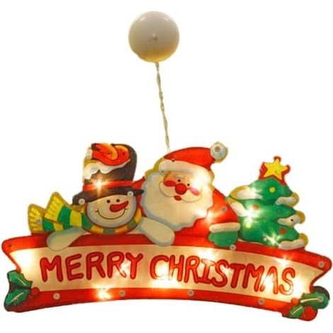 Guirlande lumineuse à ventouses pour décoration de fenêtre de Noël, grand format (1/5)