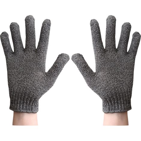 Gants De Douche - Exfoliants Corps - Pour Peau Saine - Taille Unique Élastique - Lot De 2 (1/5)