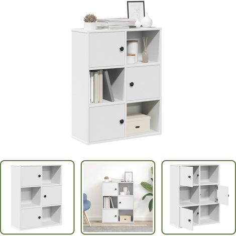Bücherregal Weiß - Bücherregal Weiß 60x24x76,5 cm Holzwerkstoff (1/5)