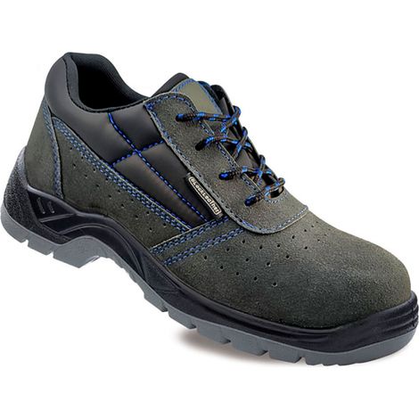 Chaussures de sécurité en croûte de cuir perforé S1P Metalfree taille 45 cuir noir