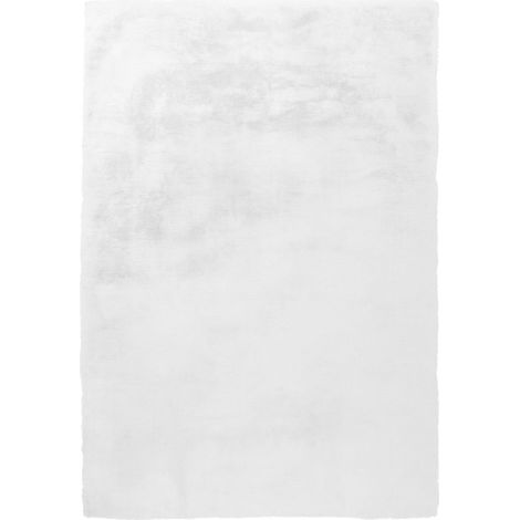 Tapis Tufté à la Main à Poils Longs "Rabbit" Blanc 80 x 150 cm (1/4)