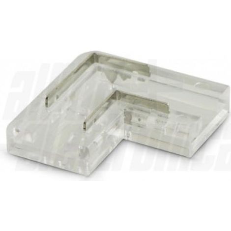Connettore ad angolo pcb 8mm per strisce led monocolore cob smd 3-24vdc 4a ip20 alpha elettronica 30-10082l (1/5)