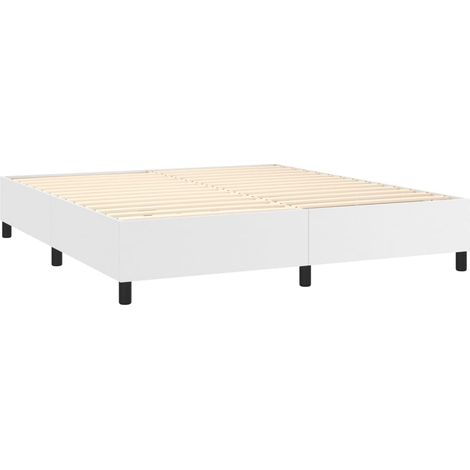 Somier de láminas sobre patas estructura de cama 180x200 cm sintético blanco TDL0207359