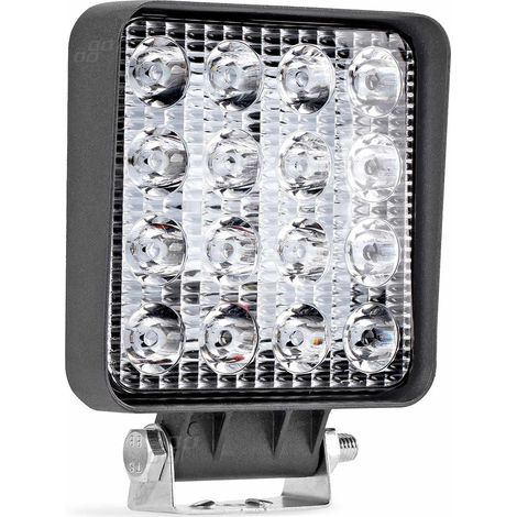 Lámpara de trabajo LED tipo reflector AWL10 16LED 12V 24V amio-02424 (1/5)