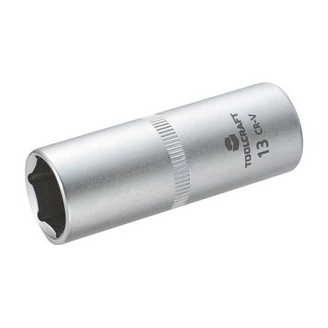 DOUILLE 6,3 MM (1/4'') TOOLCRAFT 816172 1/4'' (6.3 MM) 13 MM 13 MM LONGUEUR 50 MM (1/2)