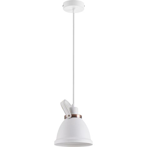 Paco Home Deckenlampe Pendelleuchte Wohnzimmer und Arbeitszimmer Industrial Design E27 ohne Leuchtmittel, Weiß Kupfer