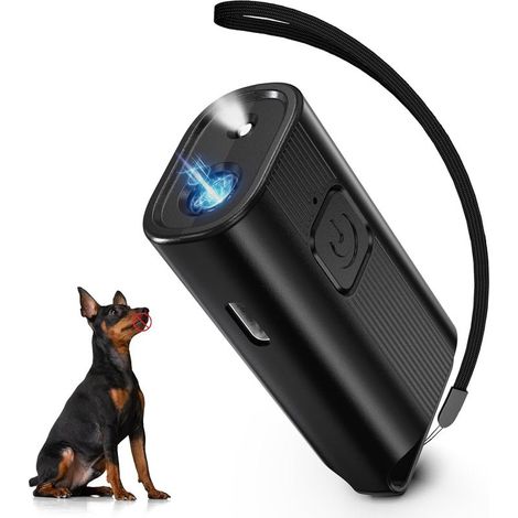 Anti Aboiements de Chien, Dispositif Anti-Aboiement à Ultrasons pour Chien Dispositif de Contrôle Anti-aboiement Chiens Outil D'entraînement Anti Aboiement Collier pour Chien Petits Grande (Black) (1/5)