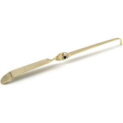 Pinzas para mechas ManoMano, fabricadas en acero inoxidable pulido, de 20 cm de largo, para apagar y sujetar velas. Disponibles en 3 colores (dorado, negro y oro rosa). (1/5)