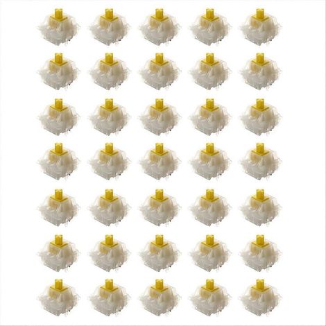 Interrupteurs G Yellow Pro pour clavier mécanique, pré-lubrifiés, lot de 35 (1/5)