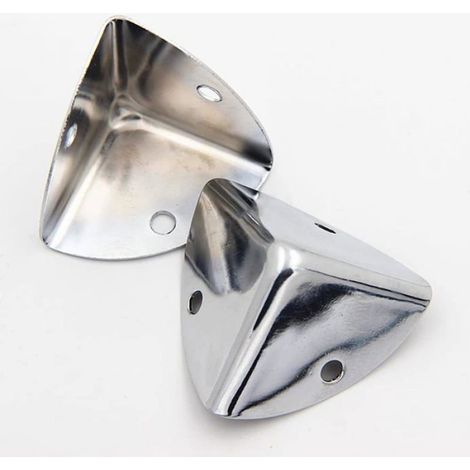Protections D'angle - Acier Galvanisé - 28 mm - Pour Meubles Caisses Boîtes En Aluminium Ou Bois - Lot De 8 (1/3)