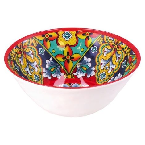 Ad Trend Ciotola Rian in Melamina D 16 Cm H 6,5 Cm Rosso Blu (1/2)