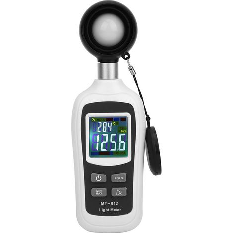 Photomètre numérique portable de haute précision (0-20 000 lx) - Illuminomètre, luxmètre, thermomètre (1/5)