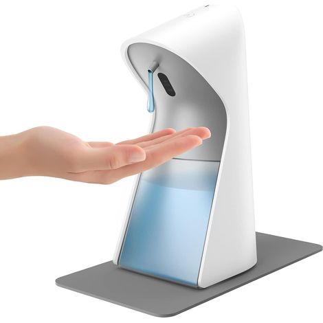 Dispenser di sapone automatico, senza contatto, con 5 livelli regolabili, sensore a infrarossi e impermeabile IPX5, dispenser di gel da 330 ml per casa, scuola, ufficio, hotel (1/5)