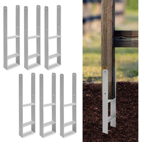 Wolketon Pfostenanker für den Außenbereich – extra robust, witterungsbeständig und ideal für Holzpfosten im Garten - 111mm 6x
