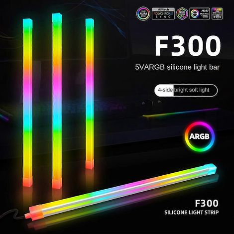 F300-Chassis-Lichtleiste, 91 cm, 2+4-polig, 5 V Argb, Desktop-Computer-Chassis, Umgebungslicht, dekorative LED-L (1/2)