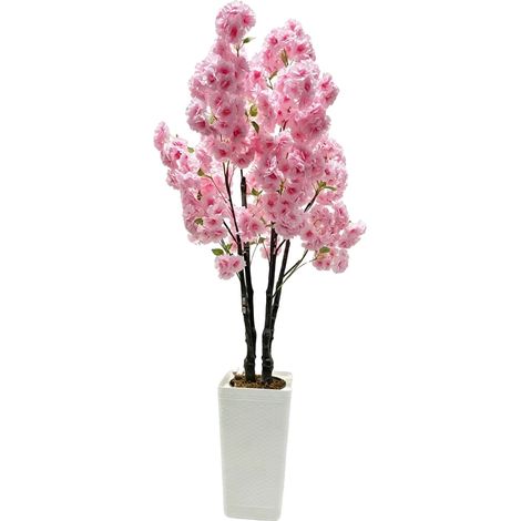 Ciliegio artificiale, design realistico, facile manutenzione, rosa (1/2)