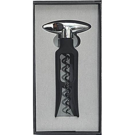 Tire-bouchon - Acier Inoxydable - Manche Bois Naturel - Pour Bouteilles Vin - 1 Pièce