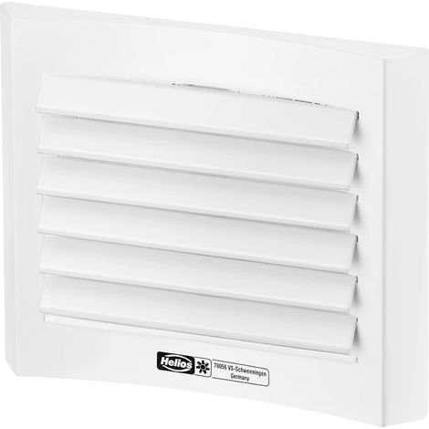 Helios LGM 125 Rejilla de ventilación de aluminio, lacado blanco, para aberturas de ventilación DN 125 mm, 00258