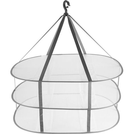 Séchoir à Vêtements Suspendu 3 Niveaux Pliable Support pour Étendoir à Linge (1/4)