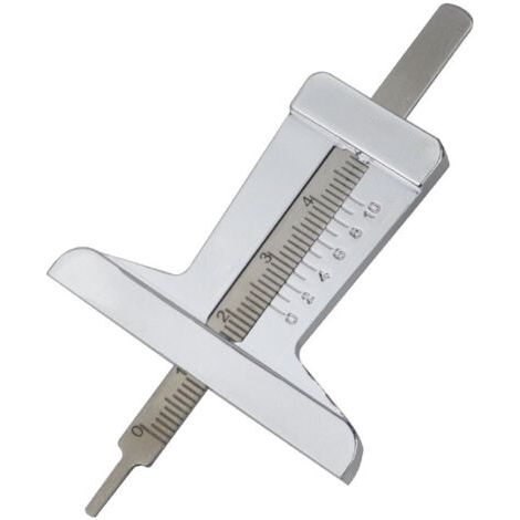 royaluxe-Jauge Profondeur Pneu, Jauge de profondeur de pneus en acier inoxydable, Auto Pneu Vernier Outil de réparation de voiture Accessoires (0-50 mm)