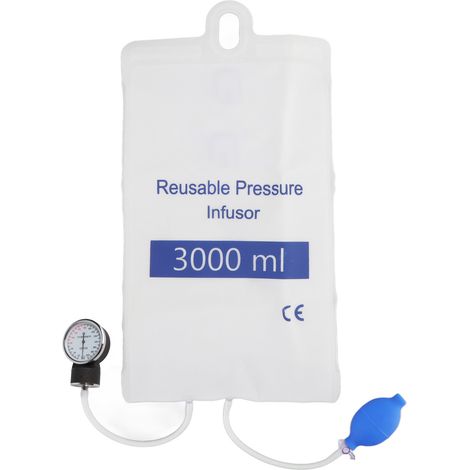 3000-ml-Druckinfusionsbeutel zur schnellen Transfusion von Blut und Flüssigkeiten, mit Füllstandsanzeige für Intensivmedizin und Notfälle. (1/5)