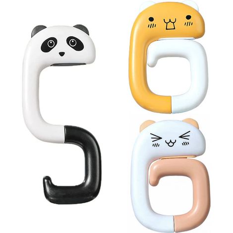 Set di 3 ganci portatili per cartella scolastica, borsa a mano o borsa da ufficio, adatti per scuole e uffici.