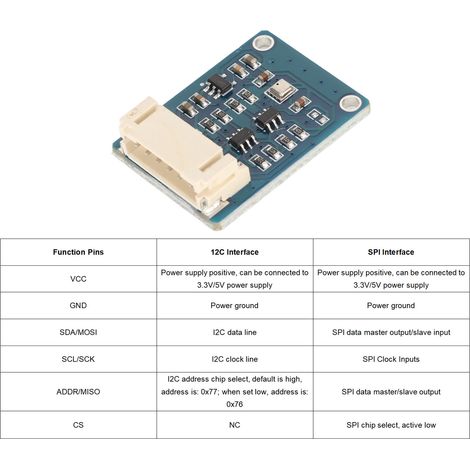 Capteur Haute Précision Température Humidité Pression I2C SPI 3.3V 5V (1/5)