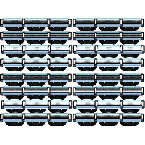 48 lames de rasoir de rechange, lames de rechange manuelles Mach 3 pour rasoir Gillette Mach 3 pour hommes