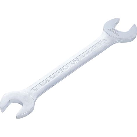 Clé plate bgs technic acier chrome 19 mm 22 mm (1/4)