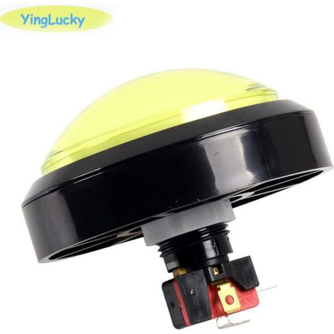 Grand dôme bouton poussoir 100mm éclairé Arcade boutons poussoirs Led 12v bouton d'alimentation interrupteur bouton poussoir-rouge (1/4)