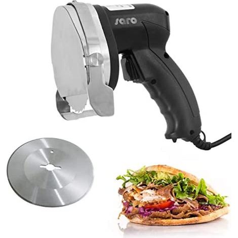 Saro 418-1020 Coltello da taglio professionale elettrico ED 100 per doner kebab e gyros, nero/Edelstahl (1/3)