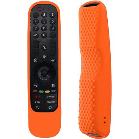 Funda de silicona para mando a distancia de Smart TVs An-MR21 MR22, resistente a golpes y luminosa, color naranja.