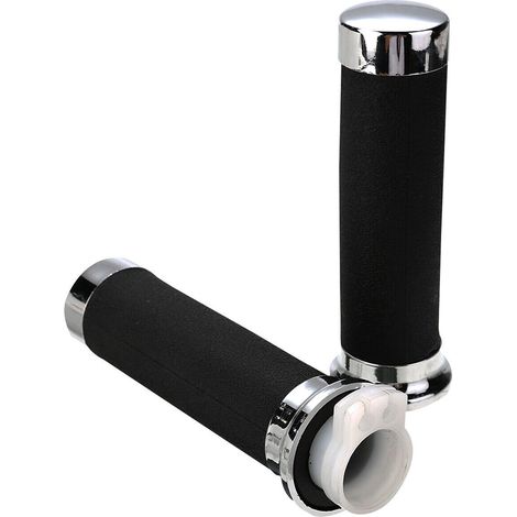 Poignées de guidon moto 25mm, paire de grips antidérapants, confortables et ergonomiques, compatibles scooter et moto, noir, universelles