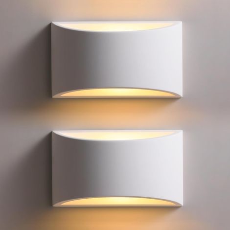 Set mit 2 modernen 7-W-LED-Wandleuchten, warmweiß 3000 K, nach oben/unten gerichtet – für den Innenbereich (1/5)