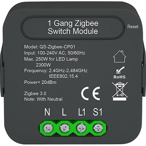 QS-Zigbee-CP01 Tuya ZigBee Intelligent Switch Module Intelligent Home Switch Conversion Module