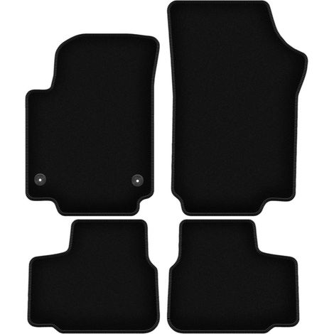 Tapis de sol en velours noir BASIC pour Skoda Citigo à hayon (2011-) (1/5)