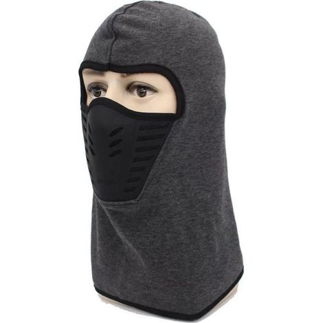 Cagoule / masque de ski - Masque moto - Balaclava - Unisexe - Gris - Protection hiver (1/3)