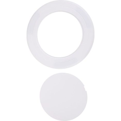 Irovami Plaque d'égout ronde autocollante (panneau mural en plastique ABS de 150 mm, réutilisable avec bord anti-déformation), diamètre 150 mm, blanche (1/5)