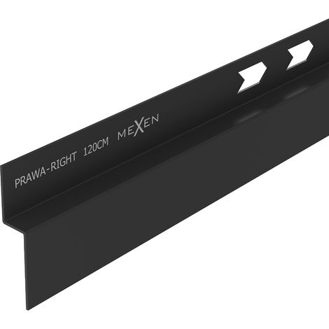 Mexen Line-B Wand-Abschlussleiste 120 cm rechts, schwarz - 187002120R (1/5)