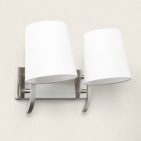 Lámpara de Pared Metal 2 Focos Eikho Blanco (1/4)