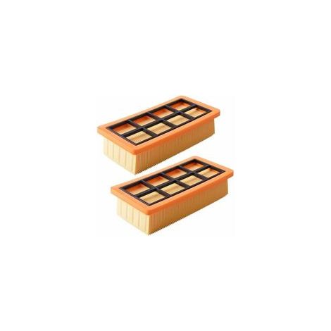 Lot de 2 filtres de remplacement pour aspirateurs Kärcher AD 3200, AD 3 Premium, AD 4 Premium – Filtre plissé plat – Retient micros poussières (1/4)