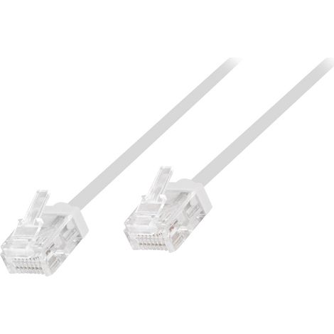 LogiLink CQ3021U RJ45 Netzwerkkabel, Patchkabel CAT 6a U/UTP 0.50 m Weiß extrem dünn, hochflexibel,