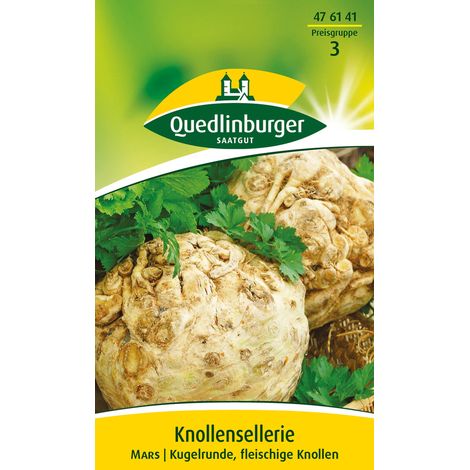 Quedlinburger Saatgut – Céleri-rave « Mars » – Graines de légumes, grosses racines vert-blanc à chair ferme (1/2)