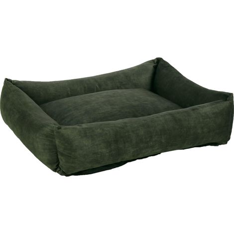 Panier Chien - Coussin Chien et Chat - Panier Vert - Housse Lavable et antidérapante - 80x67x22cm