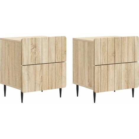 Maison Exclusive - Armadio da Notte 2 pz Rovere Sonoma 43 x 34,5 x 49,5 cm (1/5)