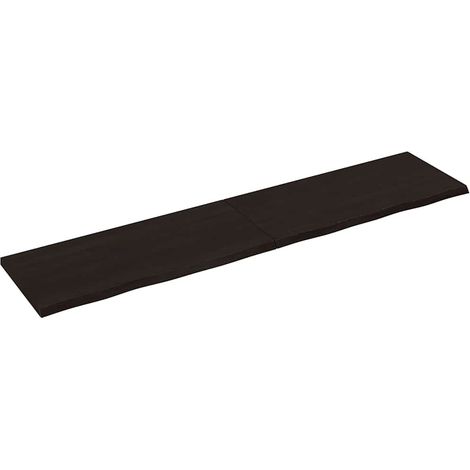 vidaXL Estante pared madera roble tratada marrón oscuro 220x50x(2-4)cm (1/5)