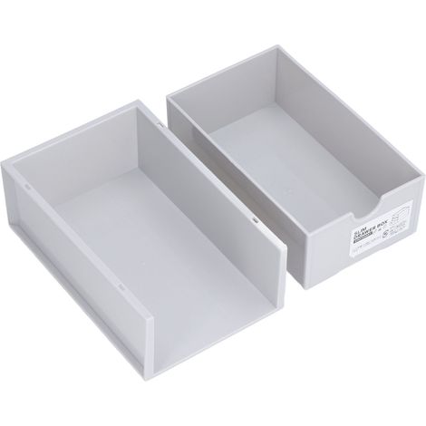 Boîte de Rangement Empilable Grande Capacité en PP Résistant, Bac Tiroir Gris pour Organisation (1/5)
