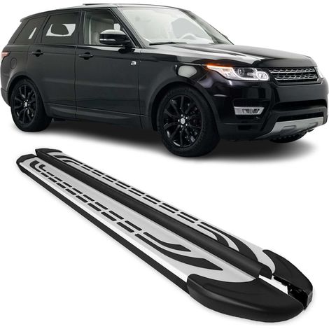 Marchepieds Latéraux pour Range Rover Sport 2013-2022 Aluminium Gris Noir 2Pcs (1/5)
